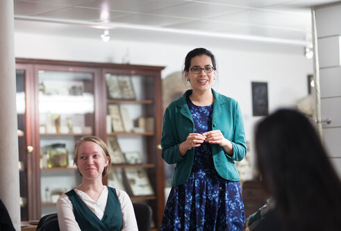a workshop in the D'Arcy Thompson museum