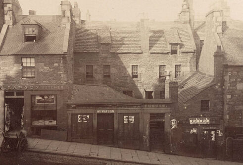 Image of old shop fronts in the Hilltown area of Dundee