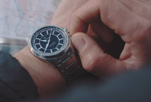 Close up of Philipp's Wayfarer watch