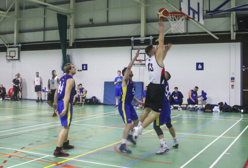 Dundee students playing basketball