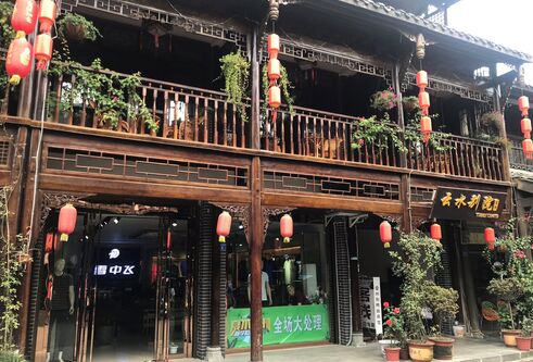 wooden building in China