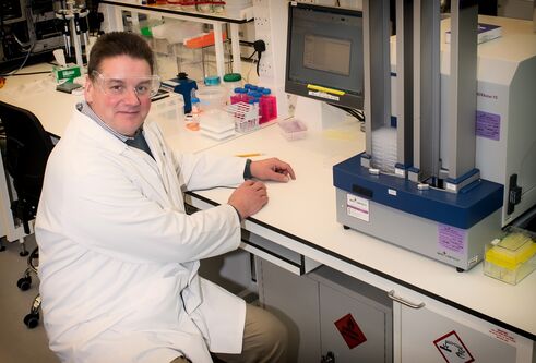 David Gray in lab