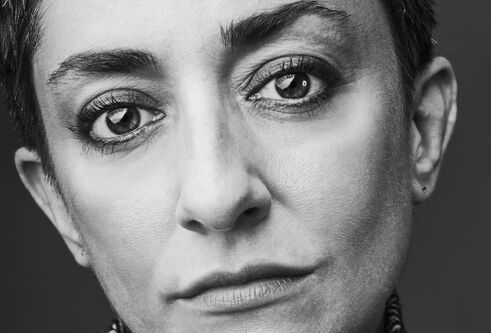 black and white image of professor maria fusco