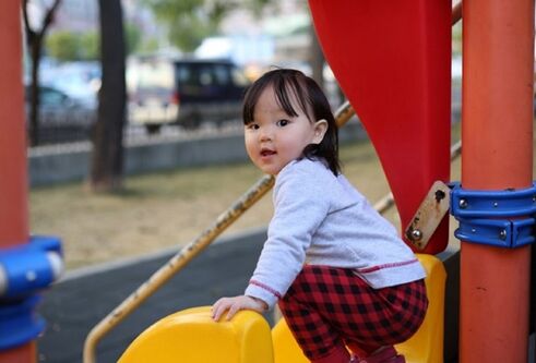 Child on slide