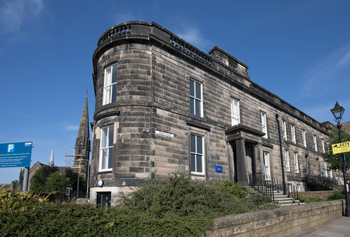 a corner building