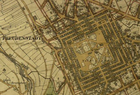 Map showing Freudenstadt