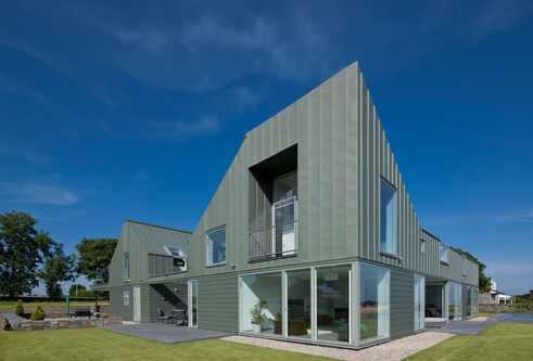 House made out of greeny grey zinc
