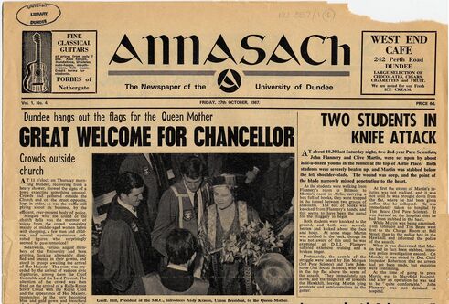an old magazin cover about a welcome for a chancellor