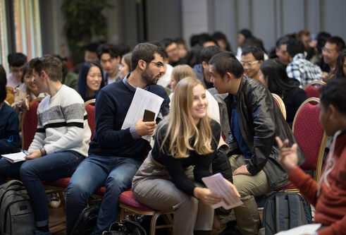 A gathering of students