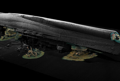 a 3d image of the Royal Oak wreck