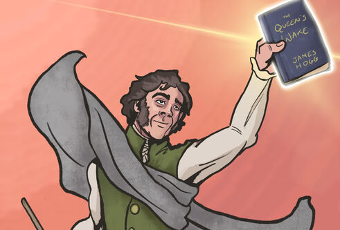 Illustration of James Hogg by Monica Burns