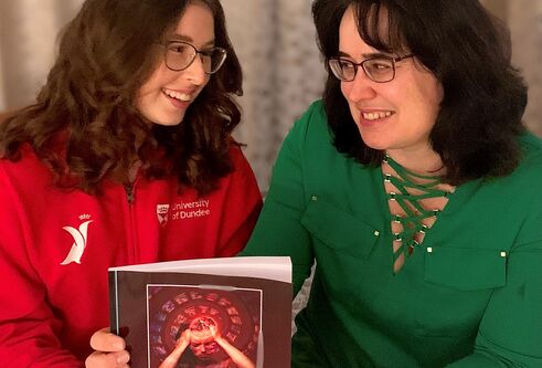 Adele Valentova and her mother with the book they authored