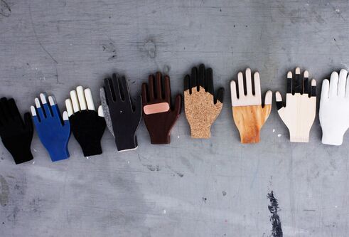 a row of hands