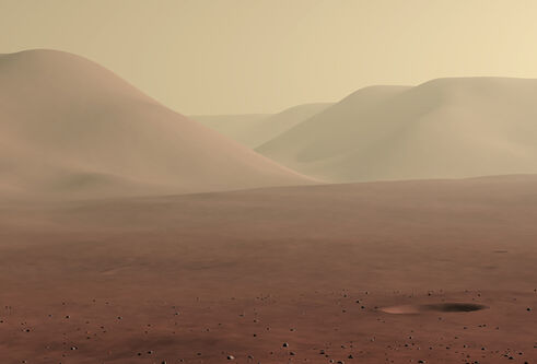 a picture of a landscape on Mars