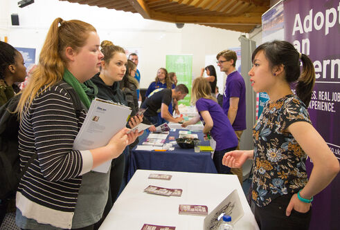 Student at Careers Fair