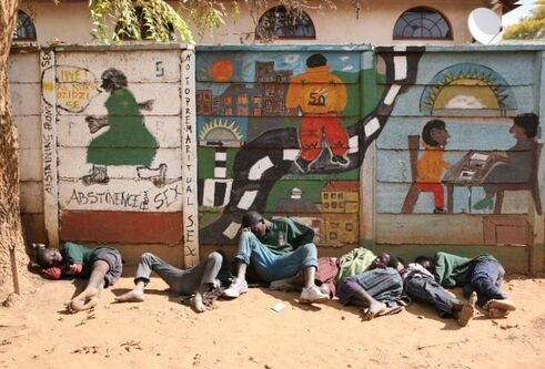a photograph outside a drop in centre