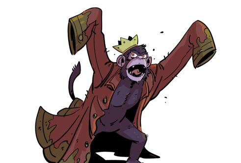 Illustrated pic of Major Weir, the demonic monkey from 'Wandering Willie's Tale'