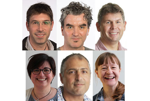 six portrait images of staff members