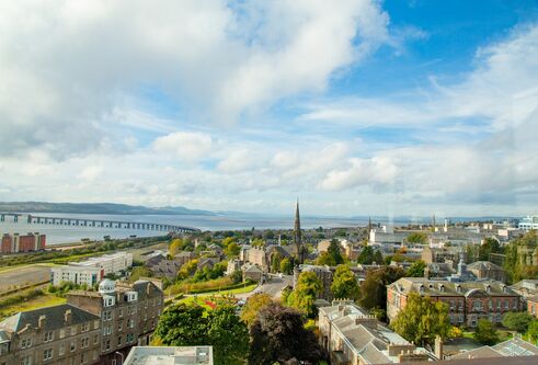 View of Dundee of Perth Road looking towards the river Tay