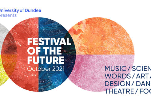 Banner showing three circles with text Festival of the Future
