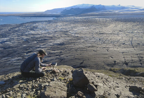 glacier camera being installed