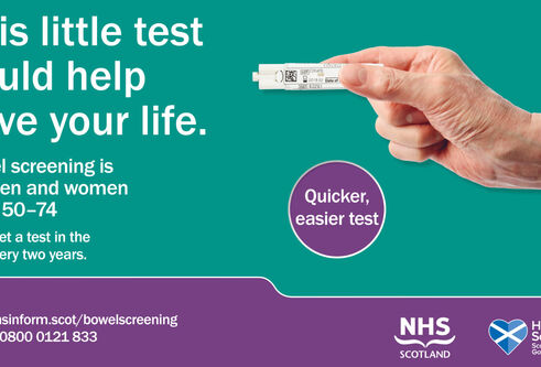This little test could help save your life. Bowel screening is for men and women aged 50-74. You'll get a test in the post every 2 years