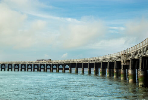 View of River Tay with Tay Rail Bridge