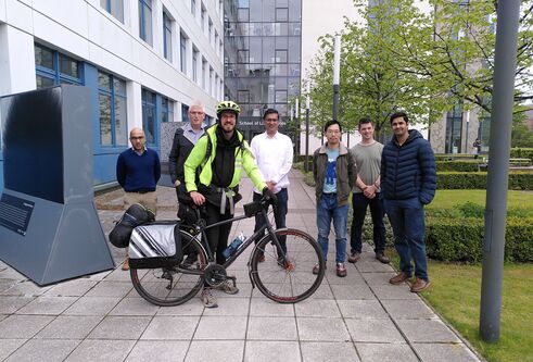 Dr Mathieu Soetens with colleagues outside the University of Dundee's School of Life Sciences building.jpg