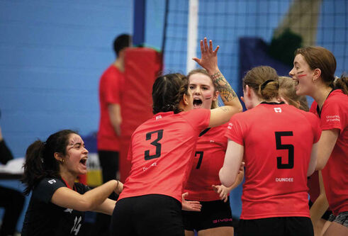 Female students in sports gear