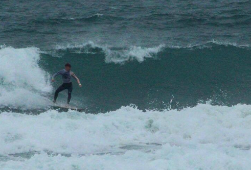 student surfing