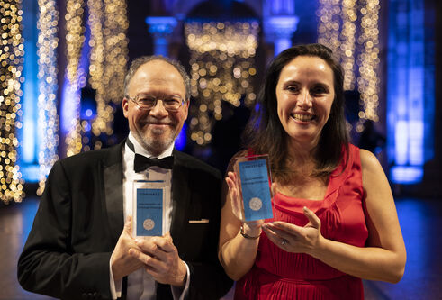 Professor Emanuele Trucco receiving award