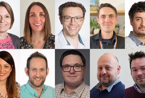Top row from left: Jorunn Bos, Laura Cleghorn, Piers Hemsley, Henry McSorley, Ignacio Moraga Bottom row from left: Melissa D’Ascenzio, Helge Dorfmueller, Gary Tarver, Michele Tinti and Stephen Patterson