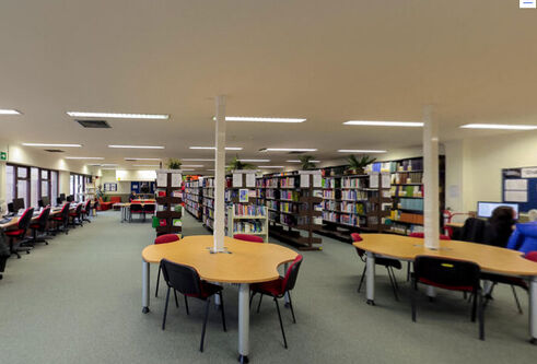 The library at Kirkcaldy campus