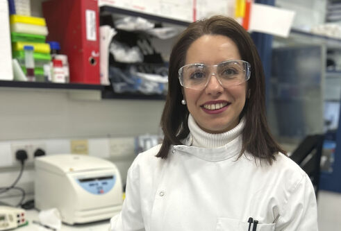 Chiara Maniaci in the lab.