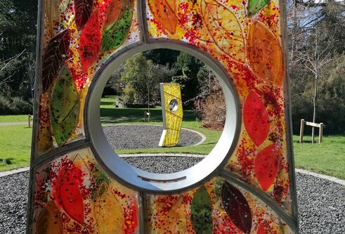 An obelisk in the good grief bereavement garden