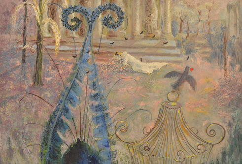 The Blue Lyre Bird by Robert Leishman 1952