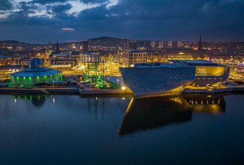 Dundee waterfront at night