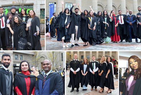 A collage of photos from School of Medicine graduation ceremony 2023