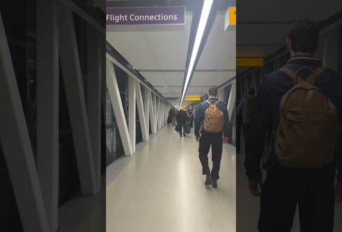 people walking in airport