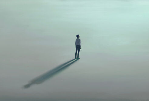 Figure standing on their own