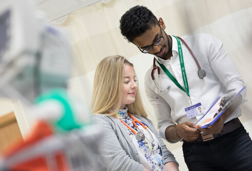 Two students at University of Dundee's School of Medicine