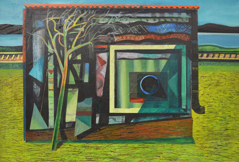 Abandoned Station, painting by Peter Flynn