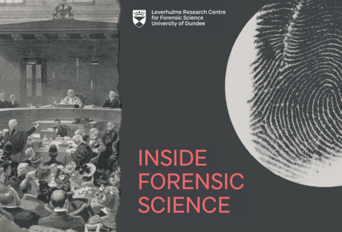 On the left side of the image is a drawing of the court during the Ardlamont Trial, on the right is the logo for the Inside Forensic Science podcast.