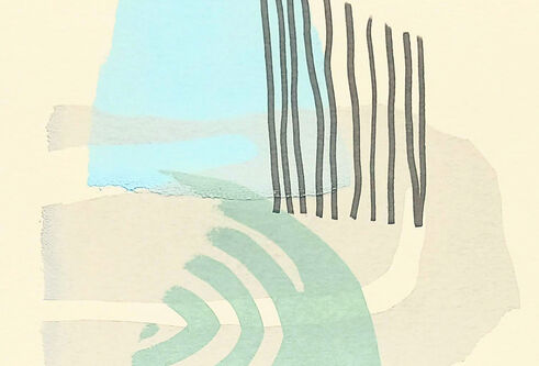 Detail of print inspired by diatoms and microplastics
