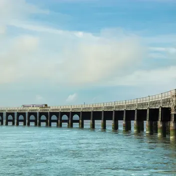 View of River Tay with Tay Rail Bridge