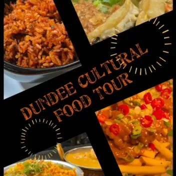 four different asian food dishes