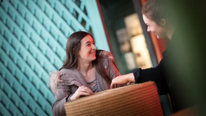 Students talking