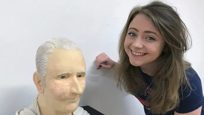 Rachel McGarvey with her reconstructed head