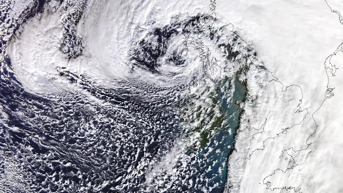 sattelite imagery of a storm