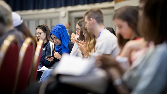 students in a lecture theatre